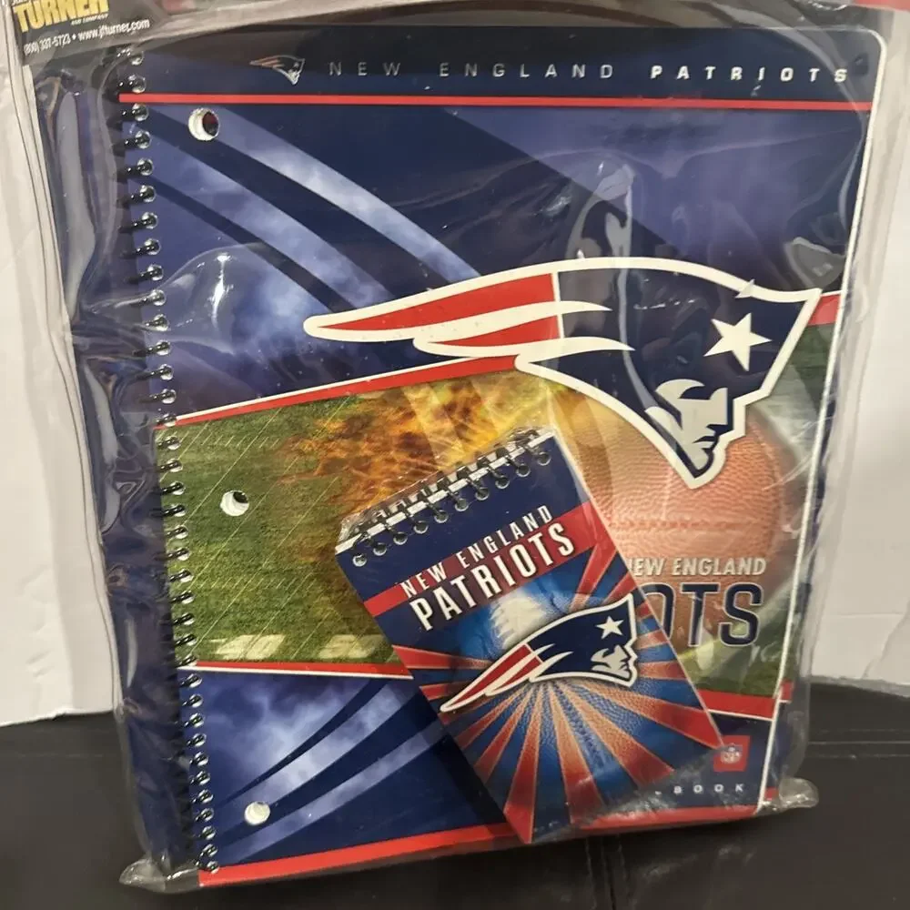 New England Patriots NFL Combo Pack Open Box Unused Notebooks Portfolios Memo